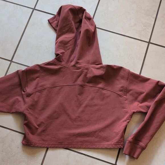 Lululemon All Yours Cropped Hoodie Rustic Clay Color Size 8 - Picture 5 of 8